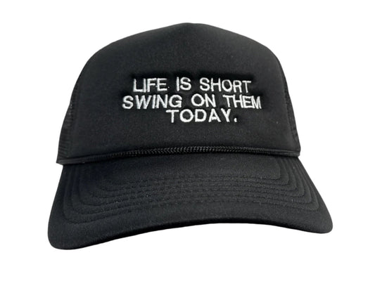 Life Is Short Hat Navy Yankees